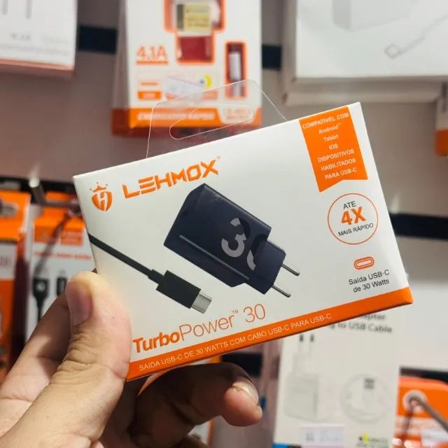 Carregador Tipo-C 30W - Fonte USB-C + USB LEHMOX