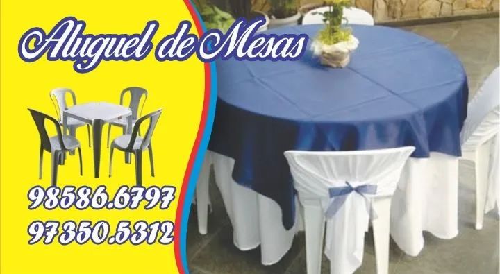Aluguel de mesas e cadeiras 