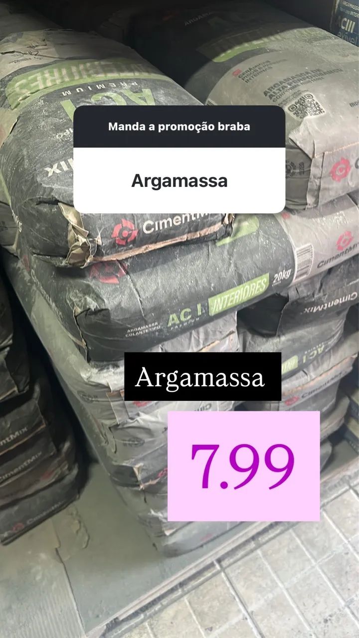 Argamassa AC1 Classe A - Uso Interno | Pronta Entrega