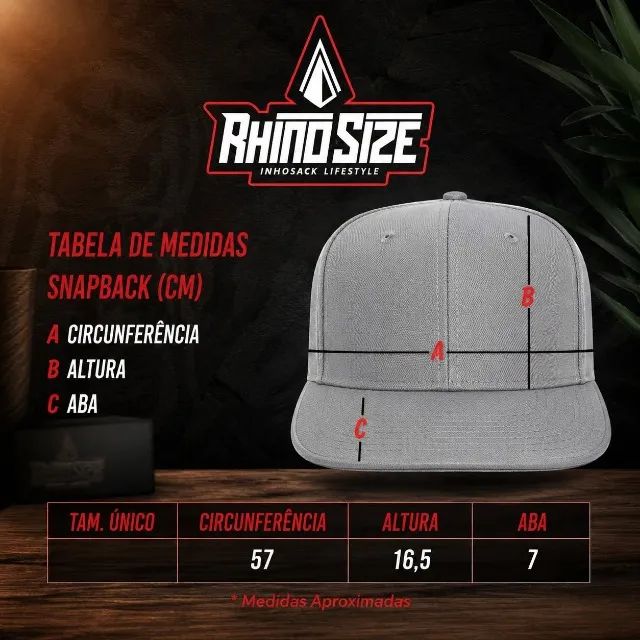 Boné Rhino Size Dólar Aba Reta Couro Chumbo - Foto 5