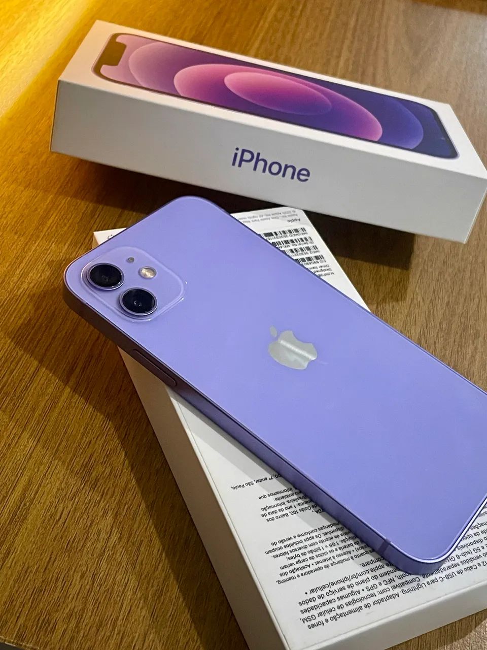 iPhone 12 Roxo 128GB Todo Original Apple, completo na caixa
