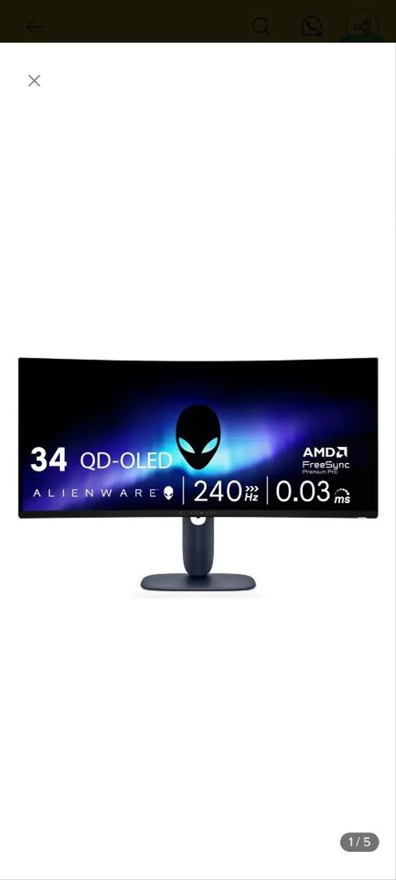 Monitor Oled Alienware AW3425DW