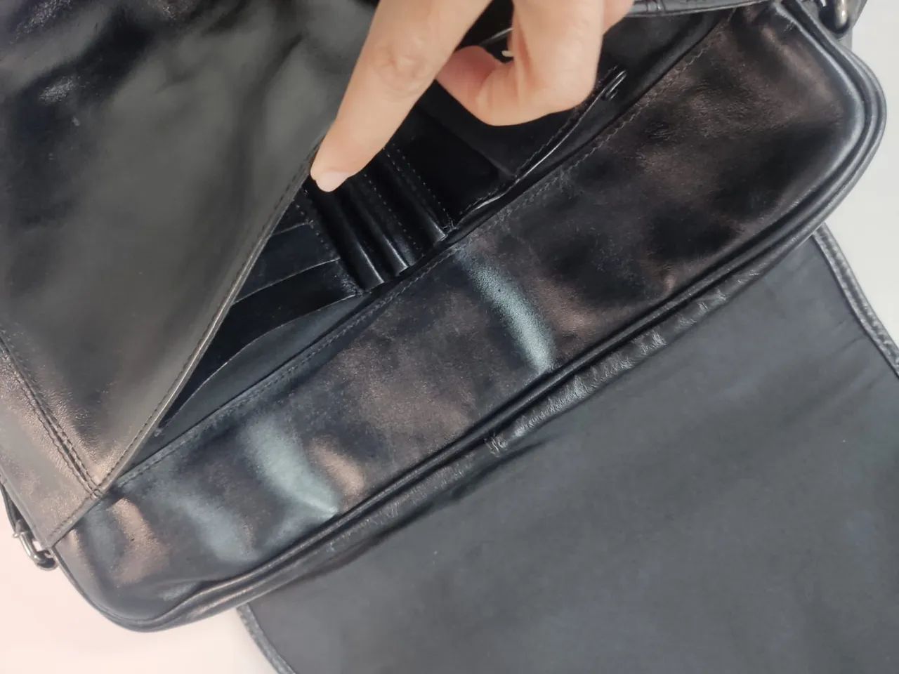 Bolsa couro masculina - Tiracolo executiva Vintage - Foto 3