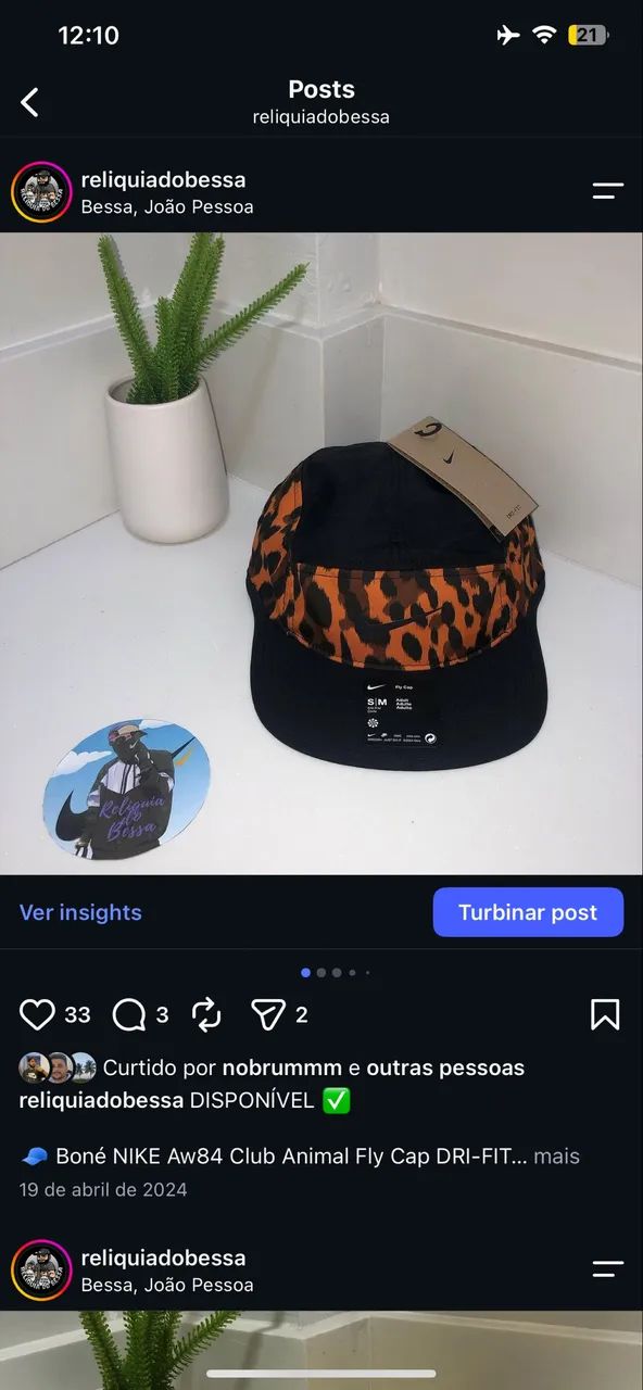 BONÉ NIKE AW84 DRI FIT FLY CAP ORIGINAL