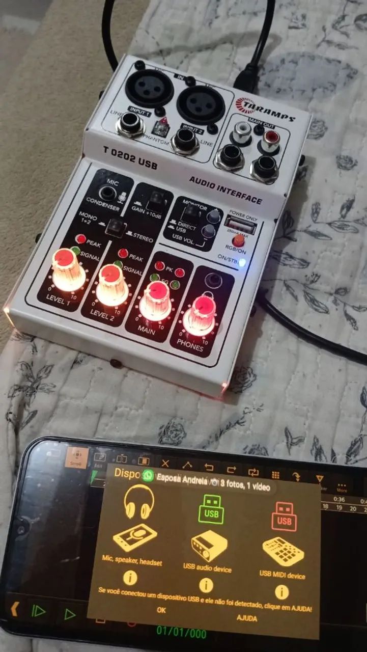 Mesa de som Interface de som áudio - Foto 3