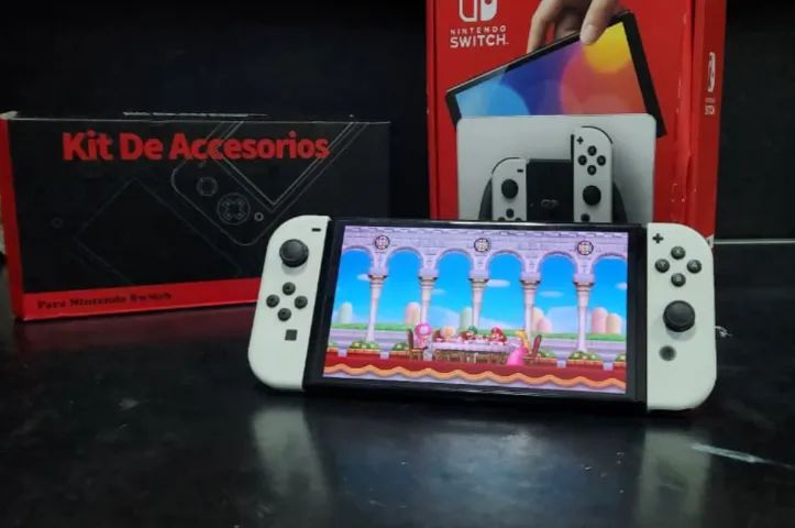 Nintendo Switch Oled Desbloqueado na caixa com acessórios extras - Foto 4