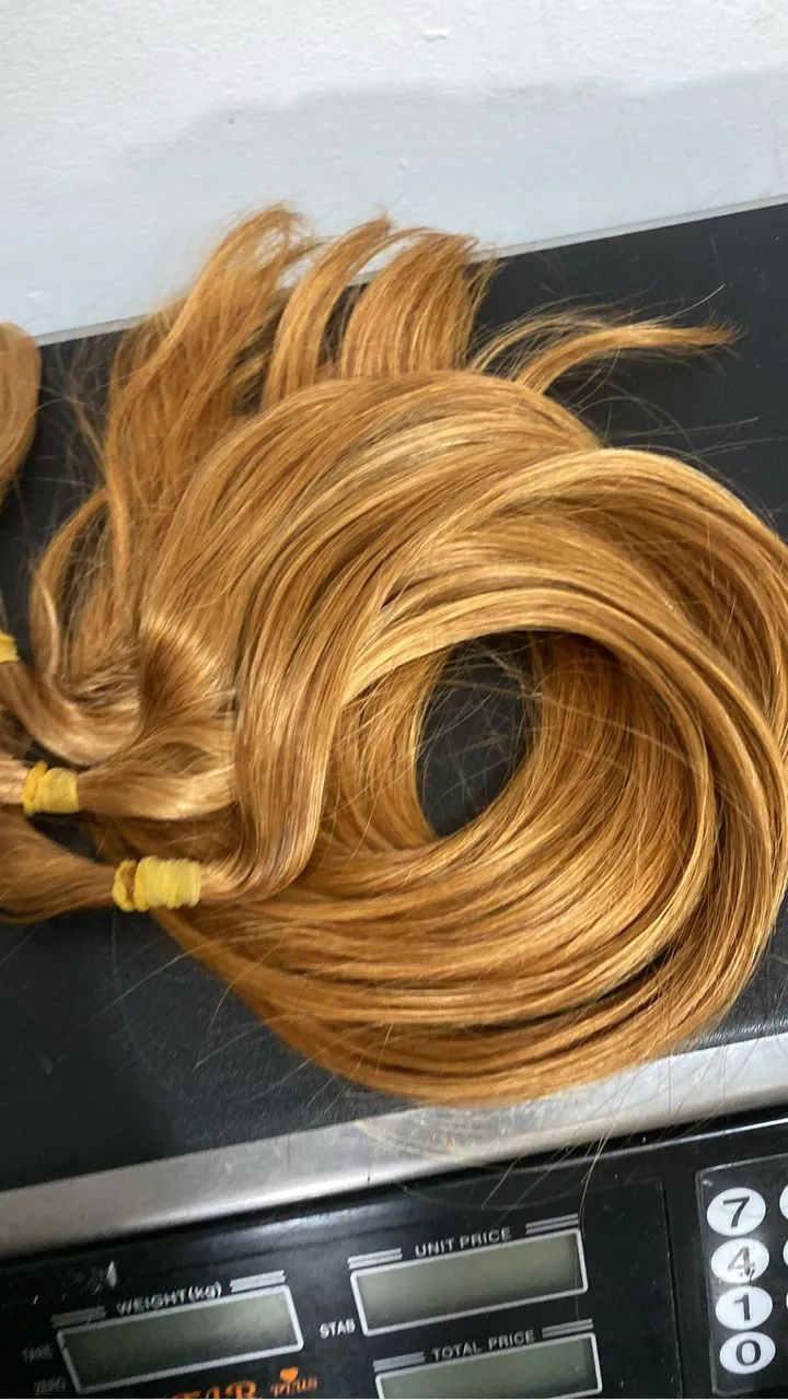 Cabelo humano ruivo 70 cm  - Foto 4