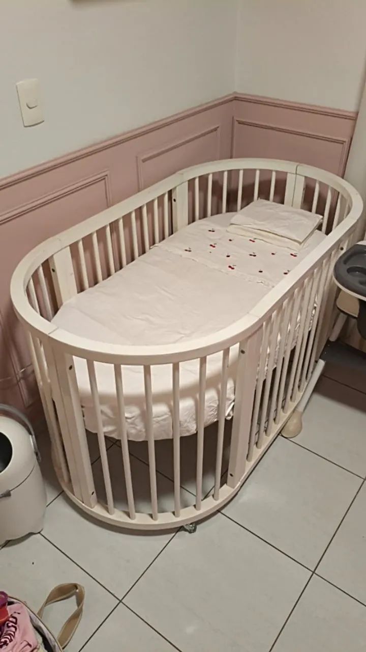 Berço Oval Evolution 3 em 1 - Ótimo Estado! - Foto 2