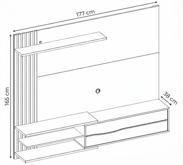 Painel para TV até 65" - Usado - Foto 4