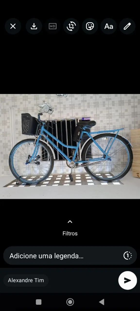 Bicicleta tipo barra forte sem nova 