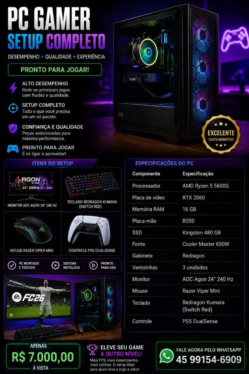 Computador gamer aceito propostas