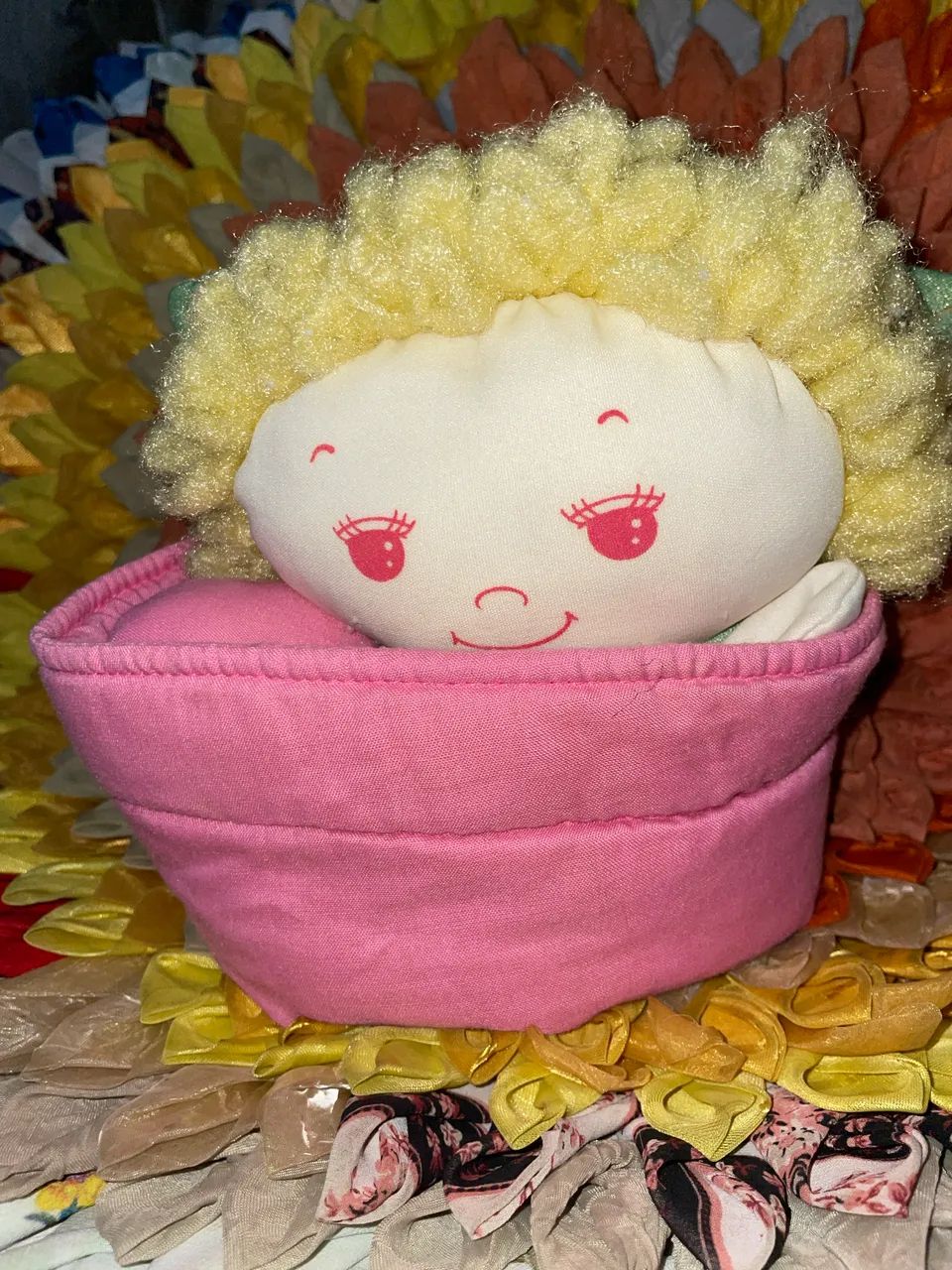 Boneca menina flor antiga estrela - Foto 2