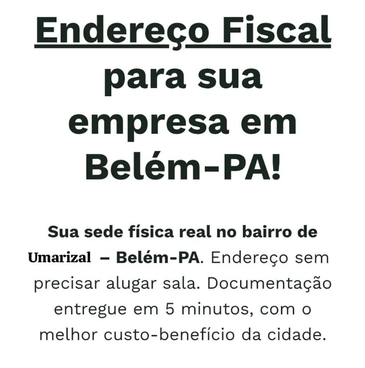 Alugo sala e endereço fiscal