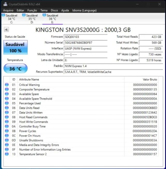 SSD Kingston Snv3s/2000g 2tb! - Foto 2