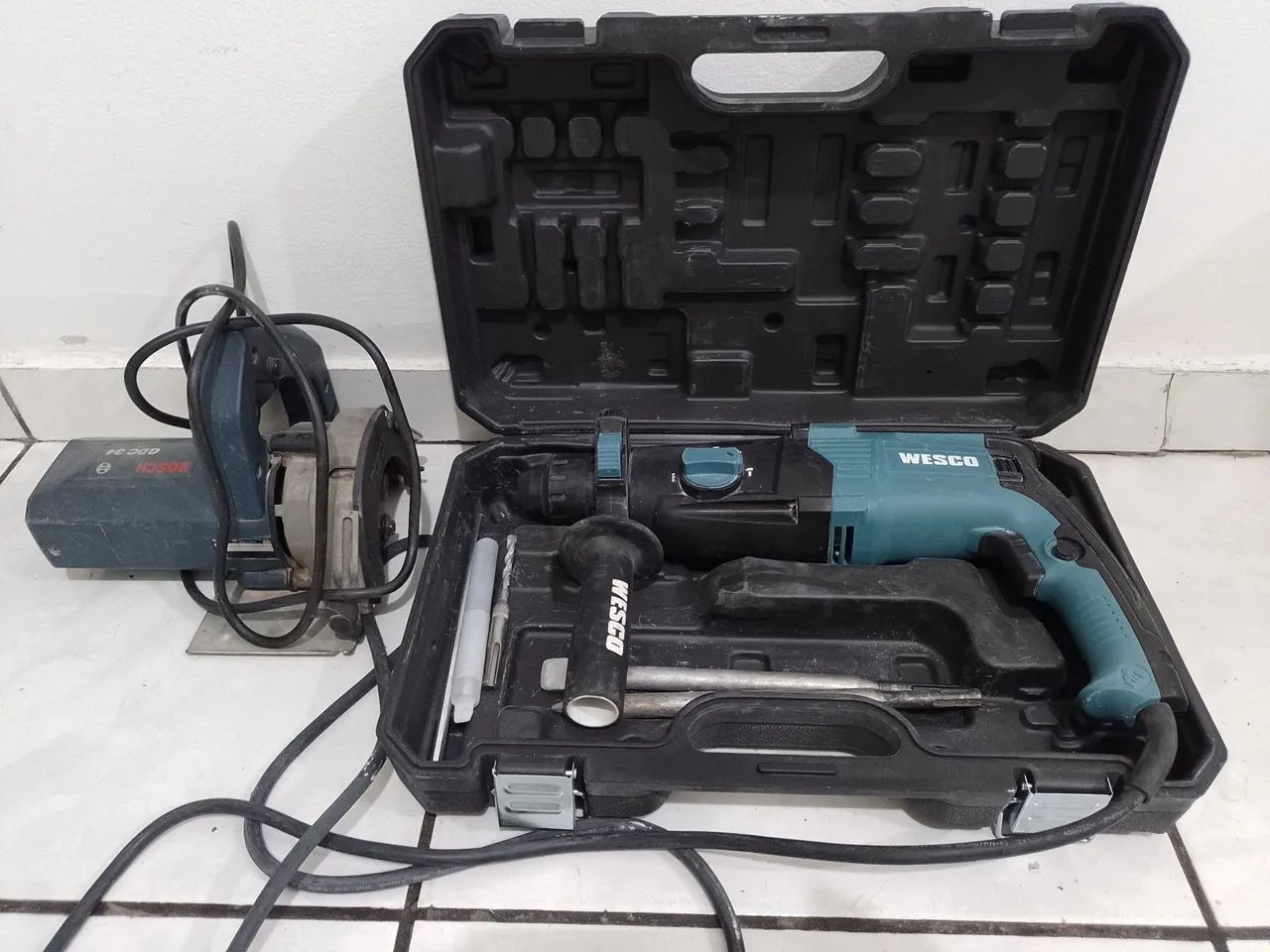 Martelete e serra mármore bosch