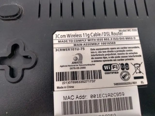 Roteador  WIRELESS 11G CABLE DSL ROUTER (USADO) - Foto 3