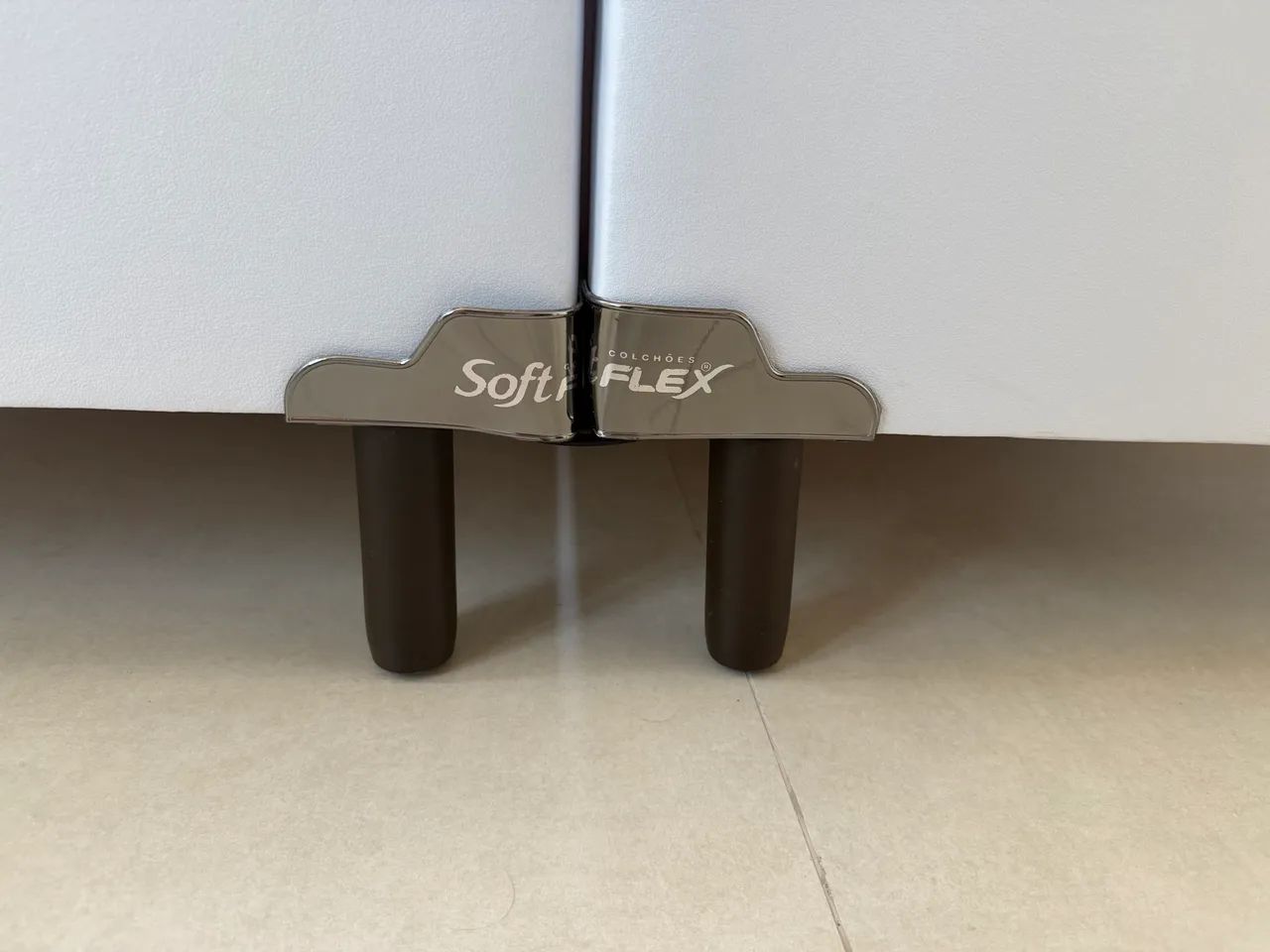 Base de Cama Box Queen Branca Soft Flex - Impecável - Foto 5