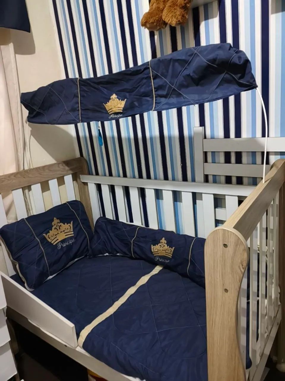 Berço/ mini cama + colchão de bebê  - Foto 3