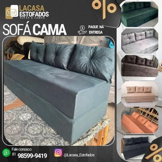 Sofá cama 3 Lugares