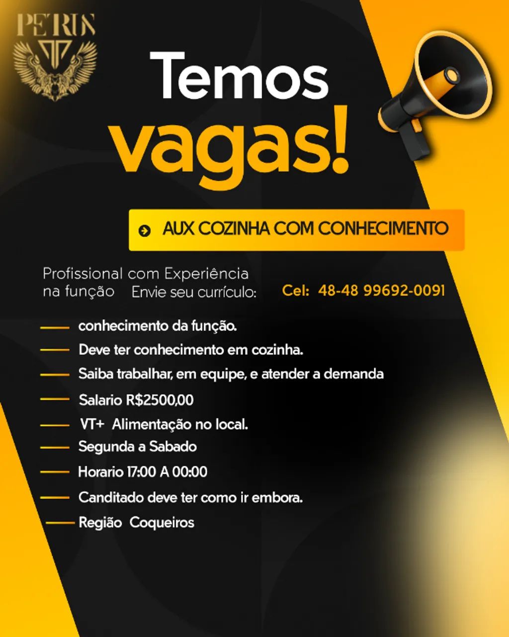 Vaga Aux de Cozinha 