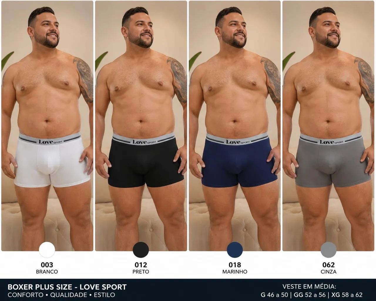 kit de cuecas box plus sizes 3 unidade por 100$