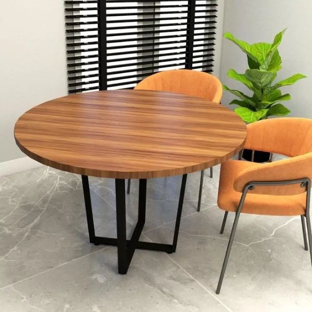 MESA DE REUNIÃO PÉ QUADRO MODERNA E IDEAL PARA O AMBIENTE