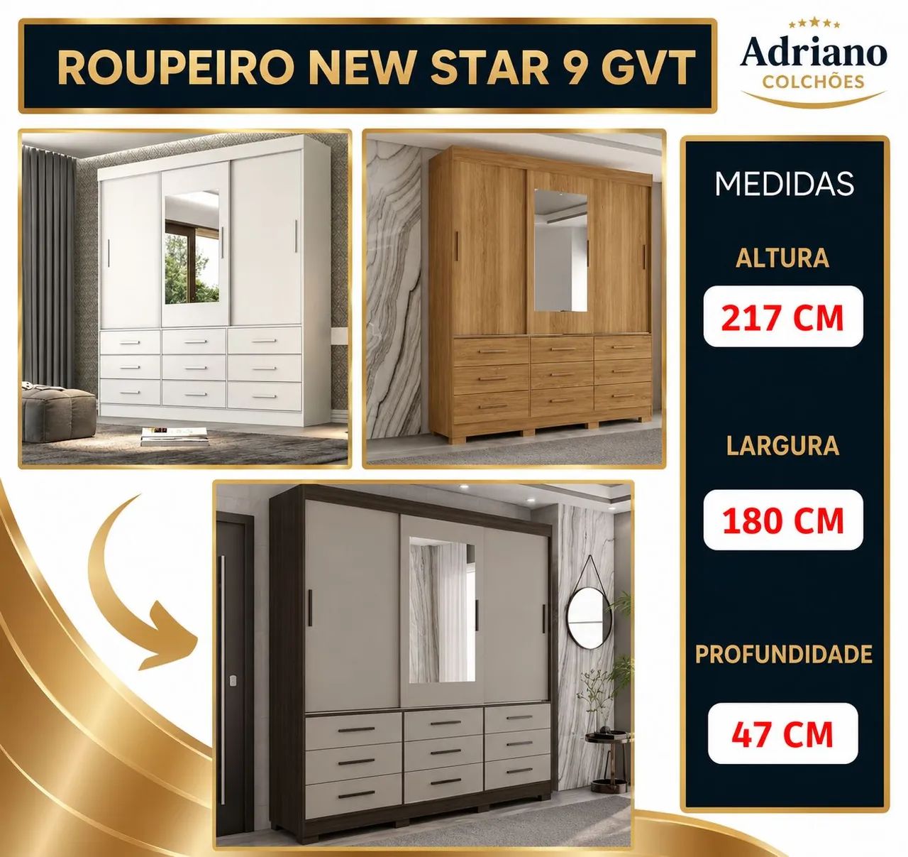 Guarda roupa casal e solteiro  - Foto 3