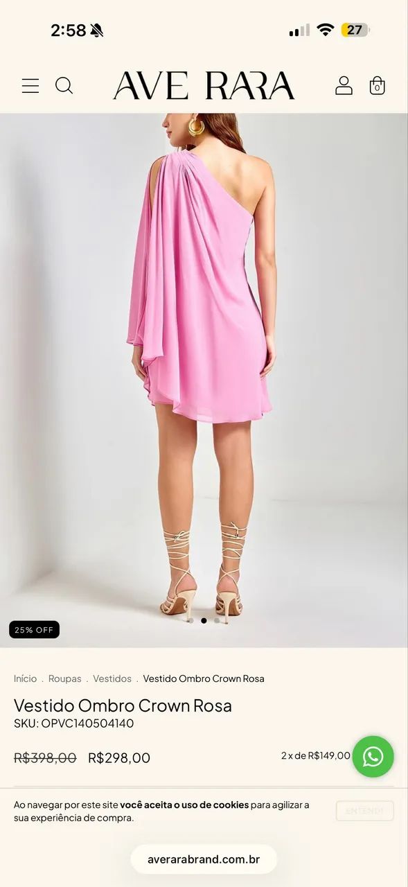 Vestido curto AVE RARA tam 40 - Foto 2