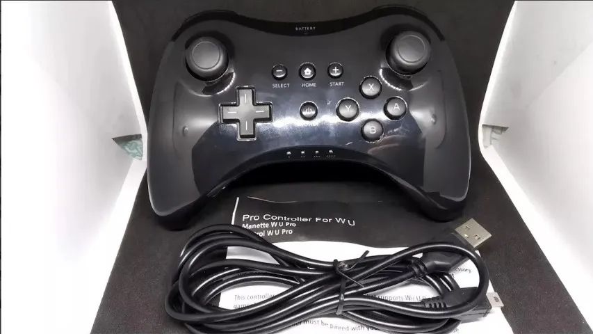 Controle para Nintendo Wii U Preto - Controller Pro U - Pro Controller420252178365163521