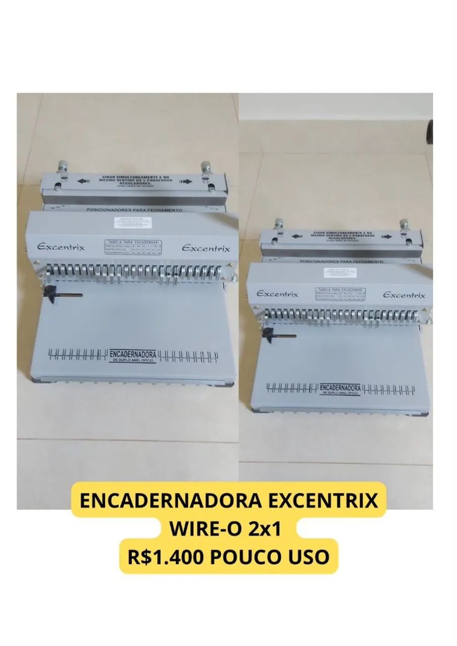 Encadernadora Wire-O 2x1 Excentrix - Pouco Usada (Excelente Estado)