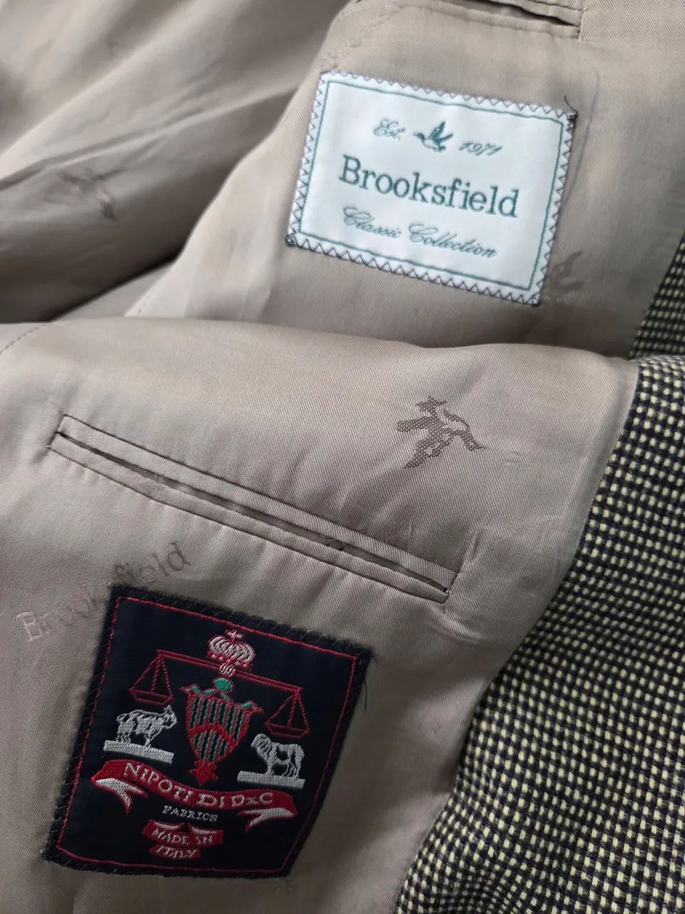 Blazer de La Xadrez Pied Poule Brooksfield 50 - Foto 3