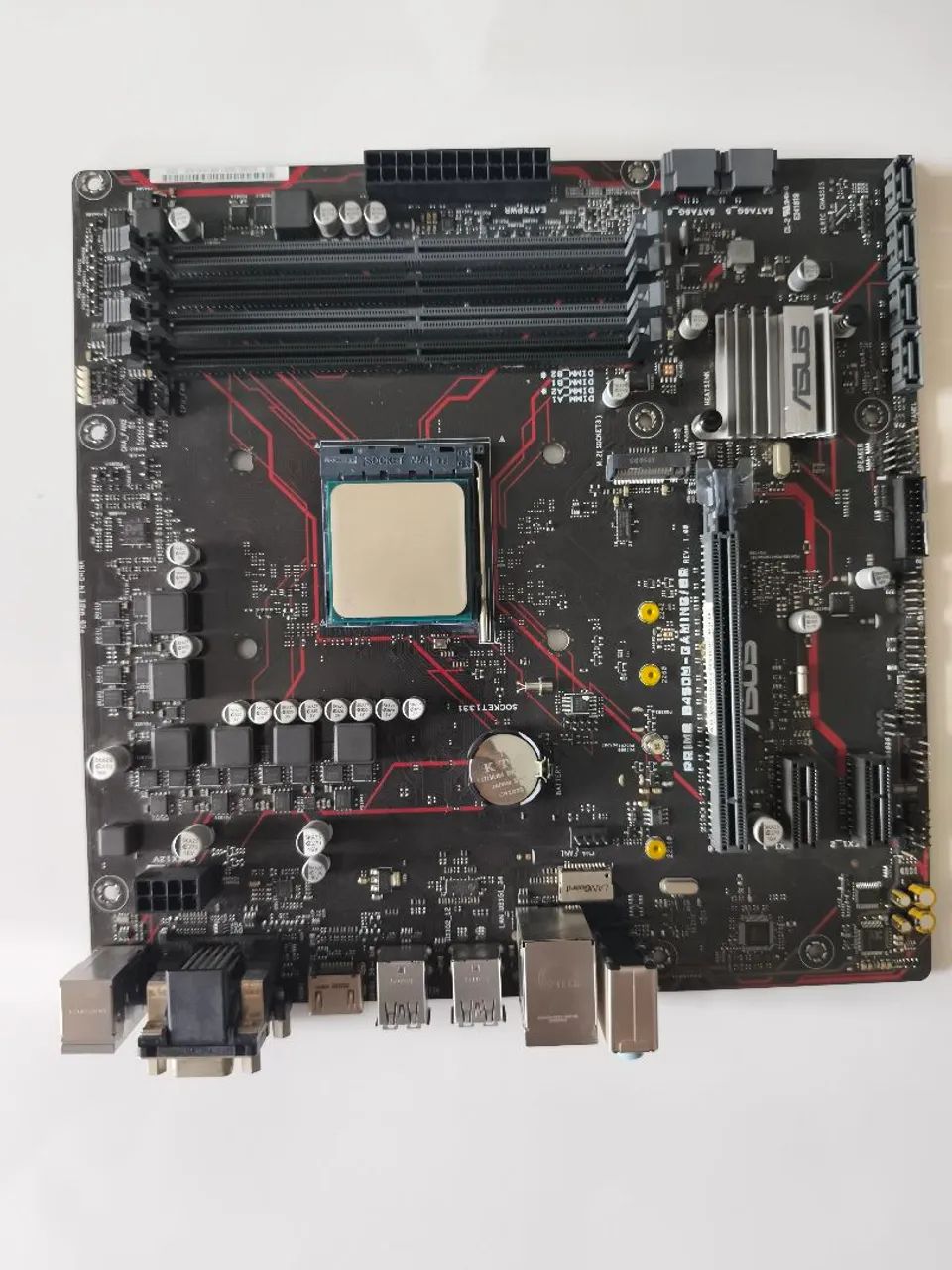 Kit com placa mãe Asus PRIME B450M-GAMING/BR (com caixa) e processador Ryzen 5 3600