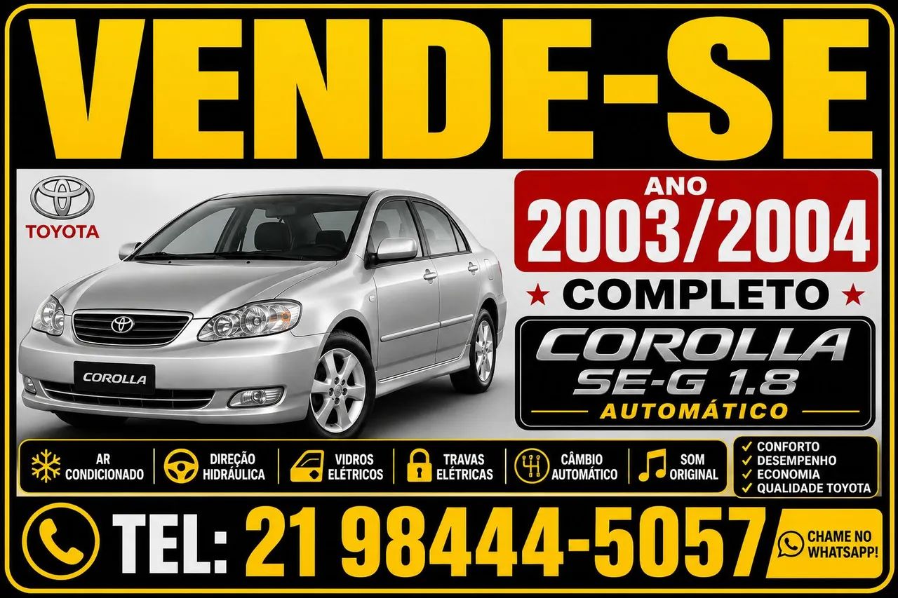 Toyota Corolla Se-g 1.8/1.8 Flex 16V Aut. 2004