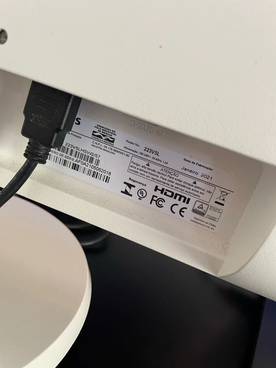 Monitor Philips LED 21,5? - Branco | Excelente Estado - Foto 5