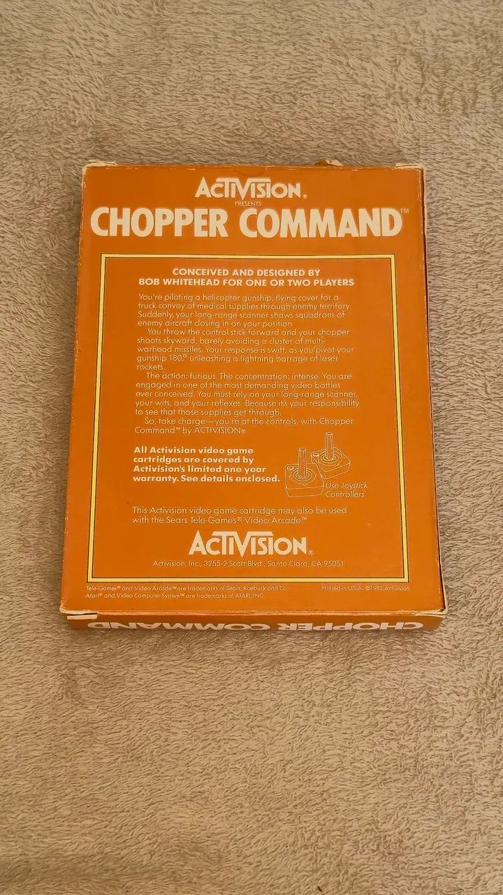 Jogo Chopper Command na caixa com manual - Atari 2600 - Foto 2