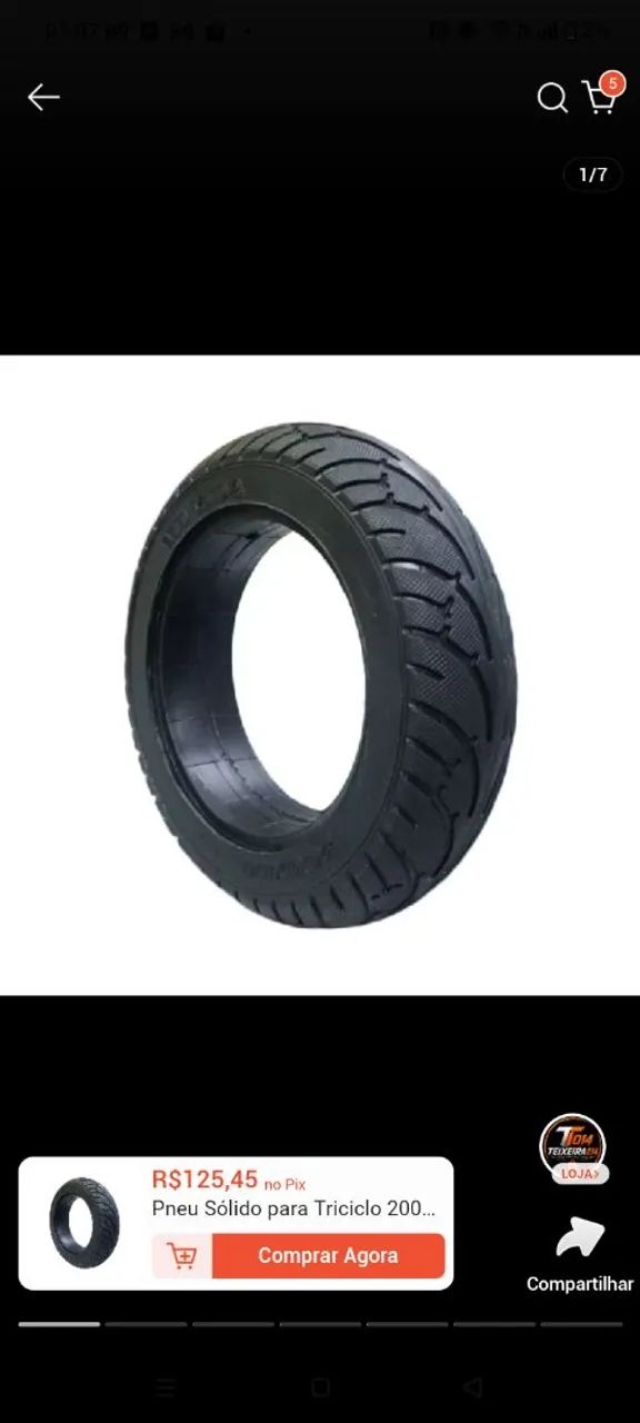 Pneu Maciço 200x50 Drift 8 Polegadas. - Foto 2