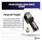 O Guincho Elétrico 12v 3000lb Cabo De Aço 1361 Kg Quadriciclo da marca 8X TECH é a solução - Foto 2