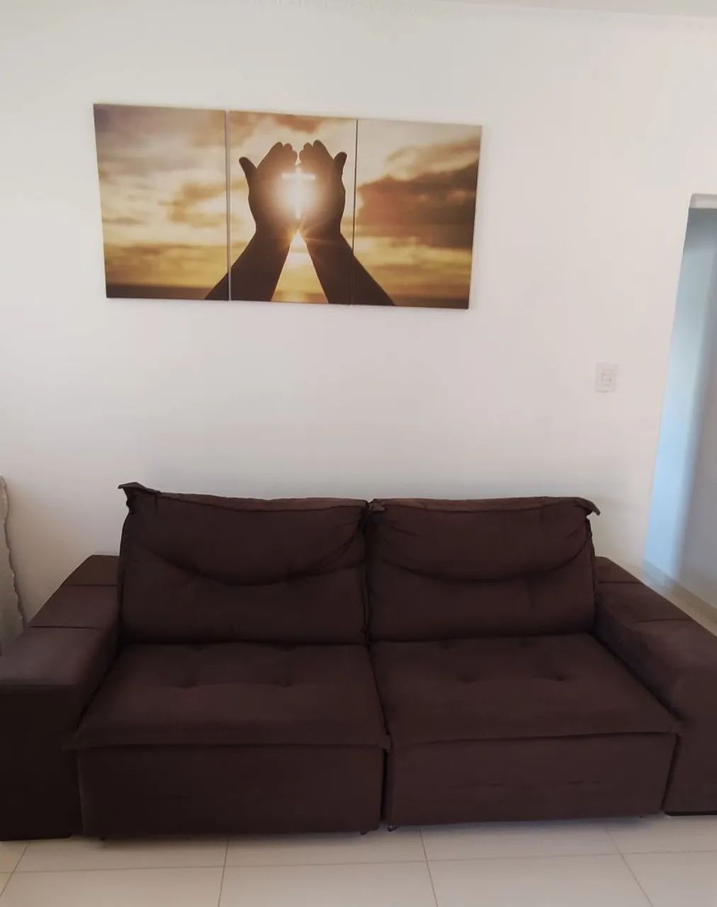 Sofá retrátil e reclinável (usado)