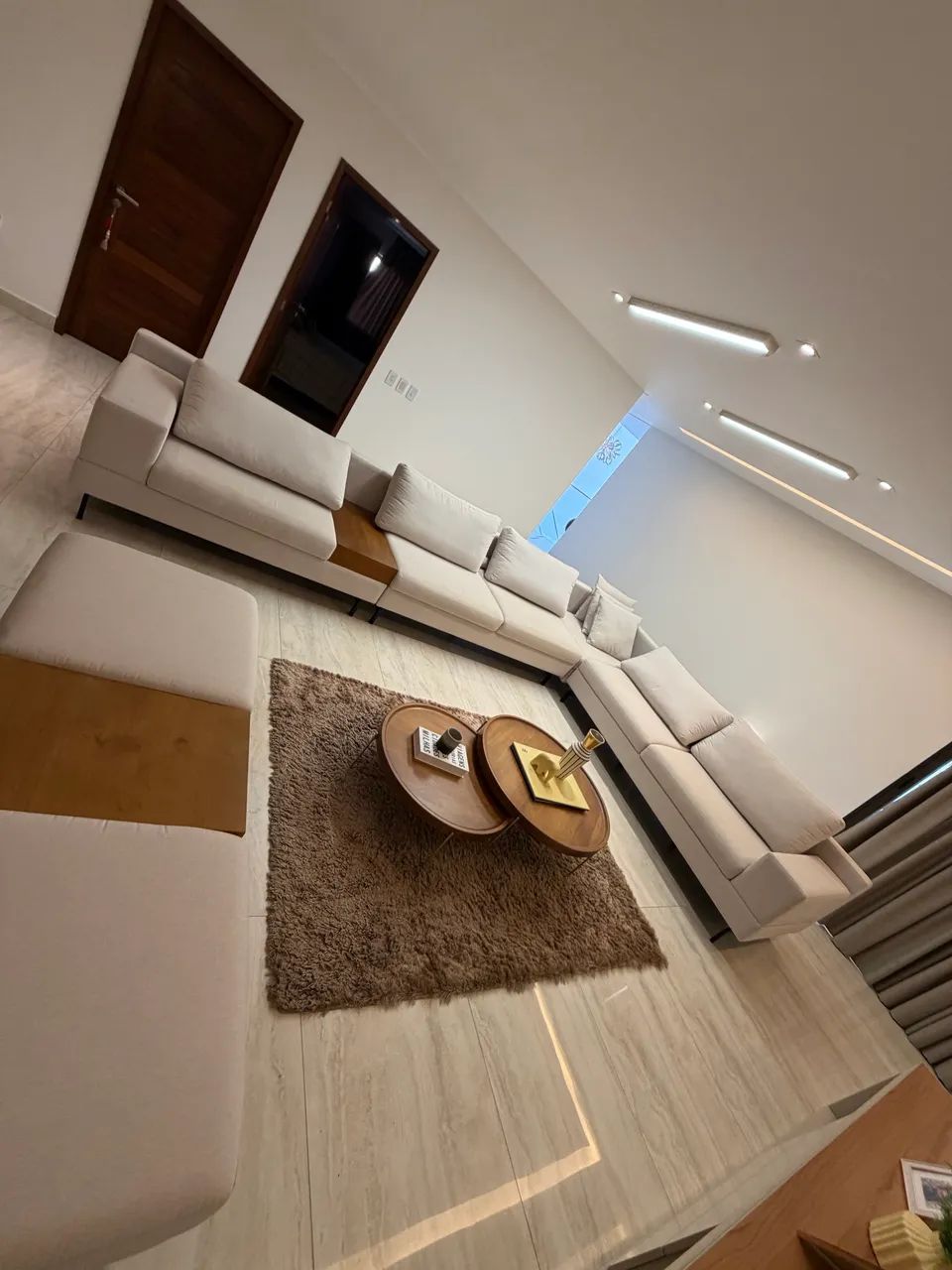 Sofá Modular Off White Sala de Estar 10 Pessoas - Foto 2