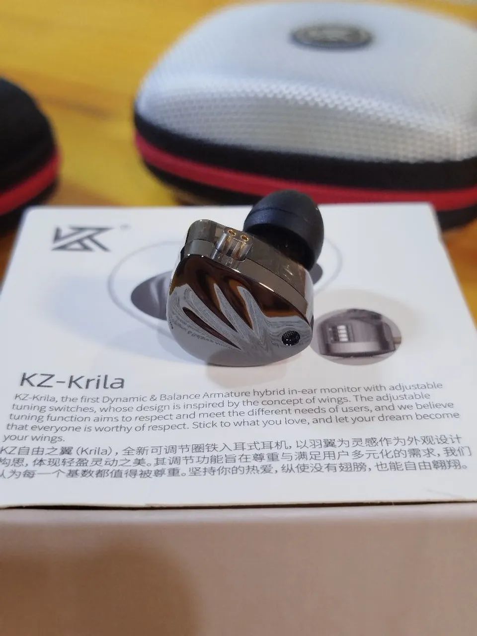 Fone Profissional KZ Krila 1DD + 1BA Tuning - grátis bag - Lacrado! - Foto 4