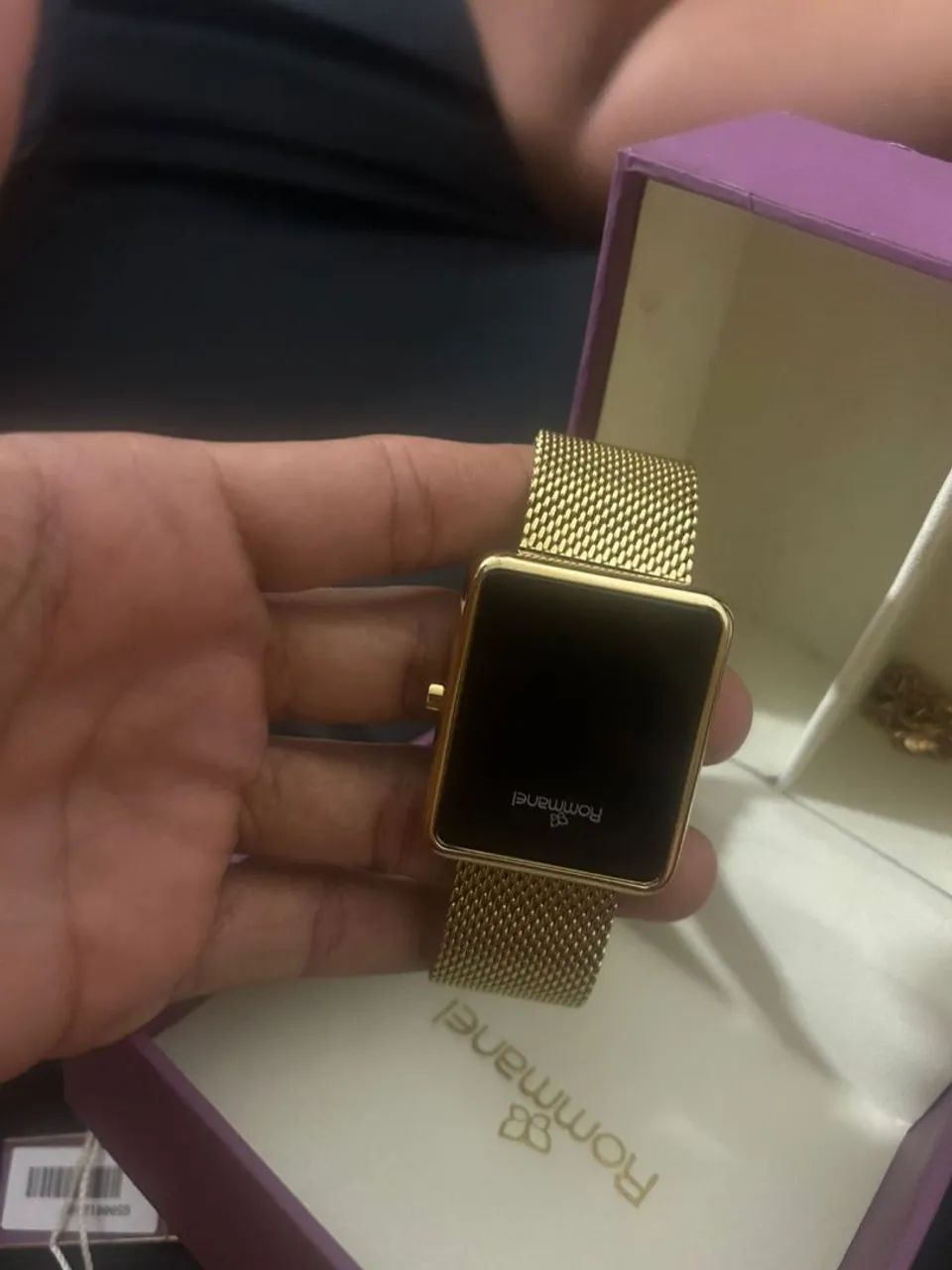 Relógio Digital Rommanel Dourado (Pulseira Mesh) - Usado, Perfeito Estado - Foto 2