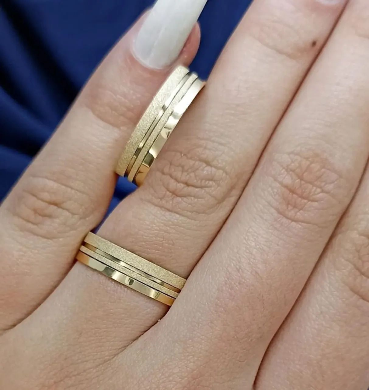 Par de aliança em Ouro 18k - Foto 5