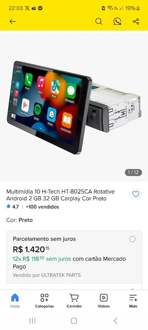 Multimidia tela Giratória 10 polegadas. - Foto 4
