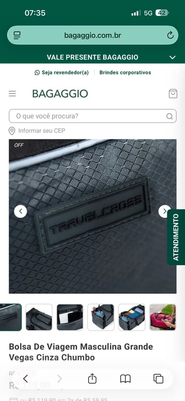 Bolsa de viagem Bagaggio - Foto 2