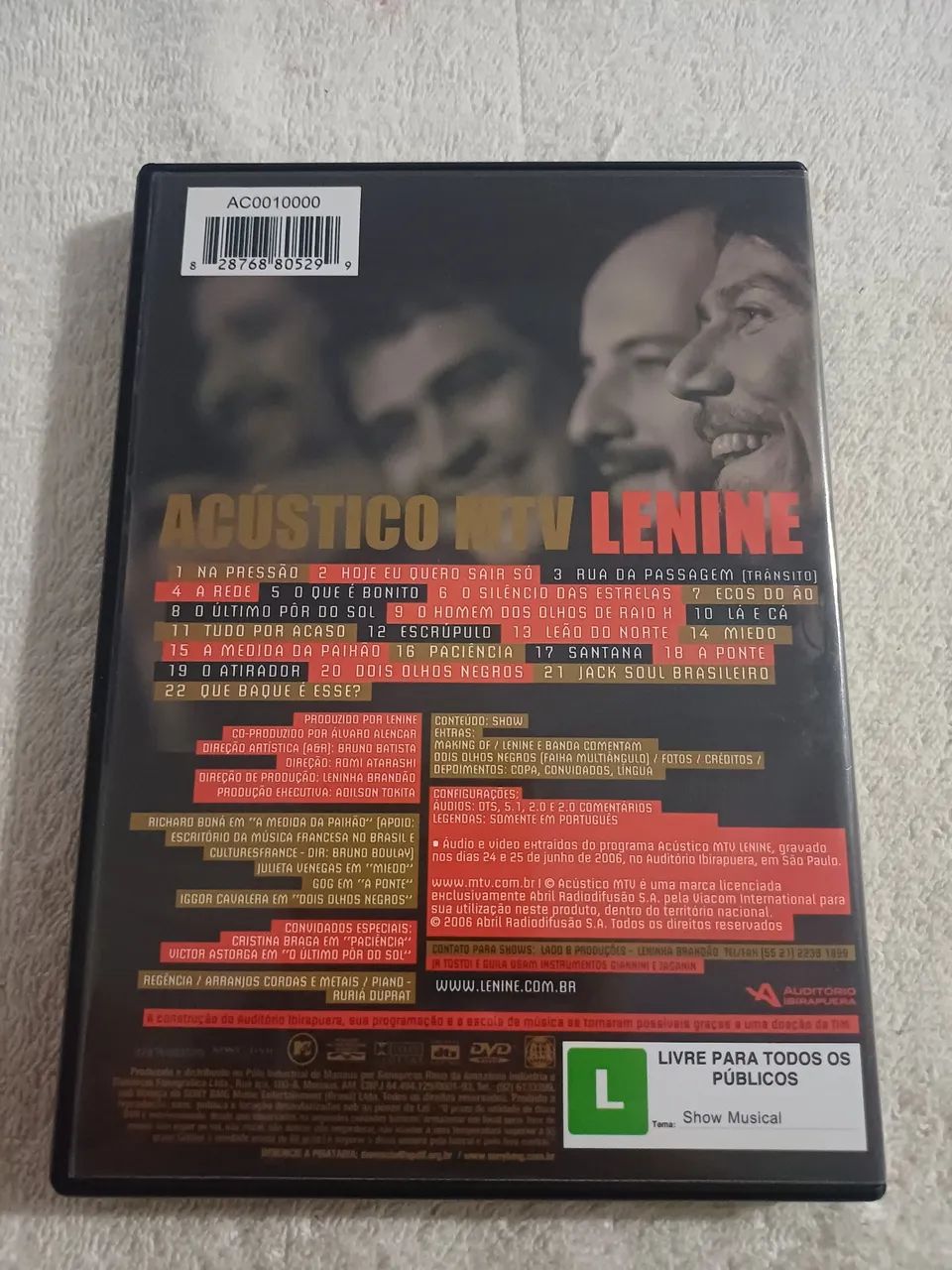 DVD Acústico MTV do Lenine - CDs, DVDs etc - Setor Habitacional