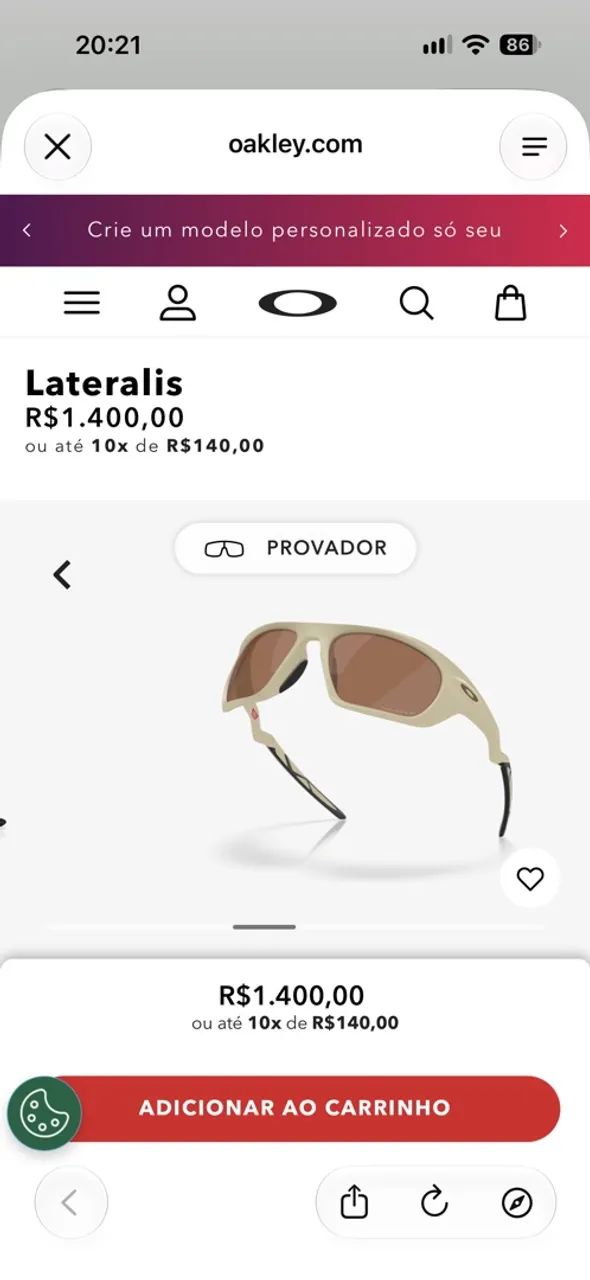 Óculos Oakley Lateralis com bag  - Foto 2