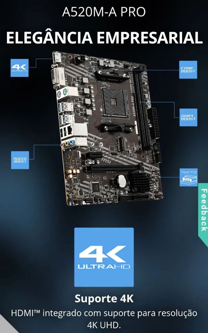 Placa mãe MSI a520m-a pro - Foto 2