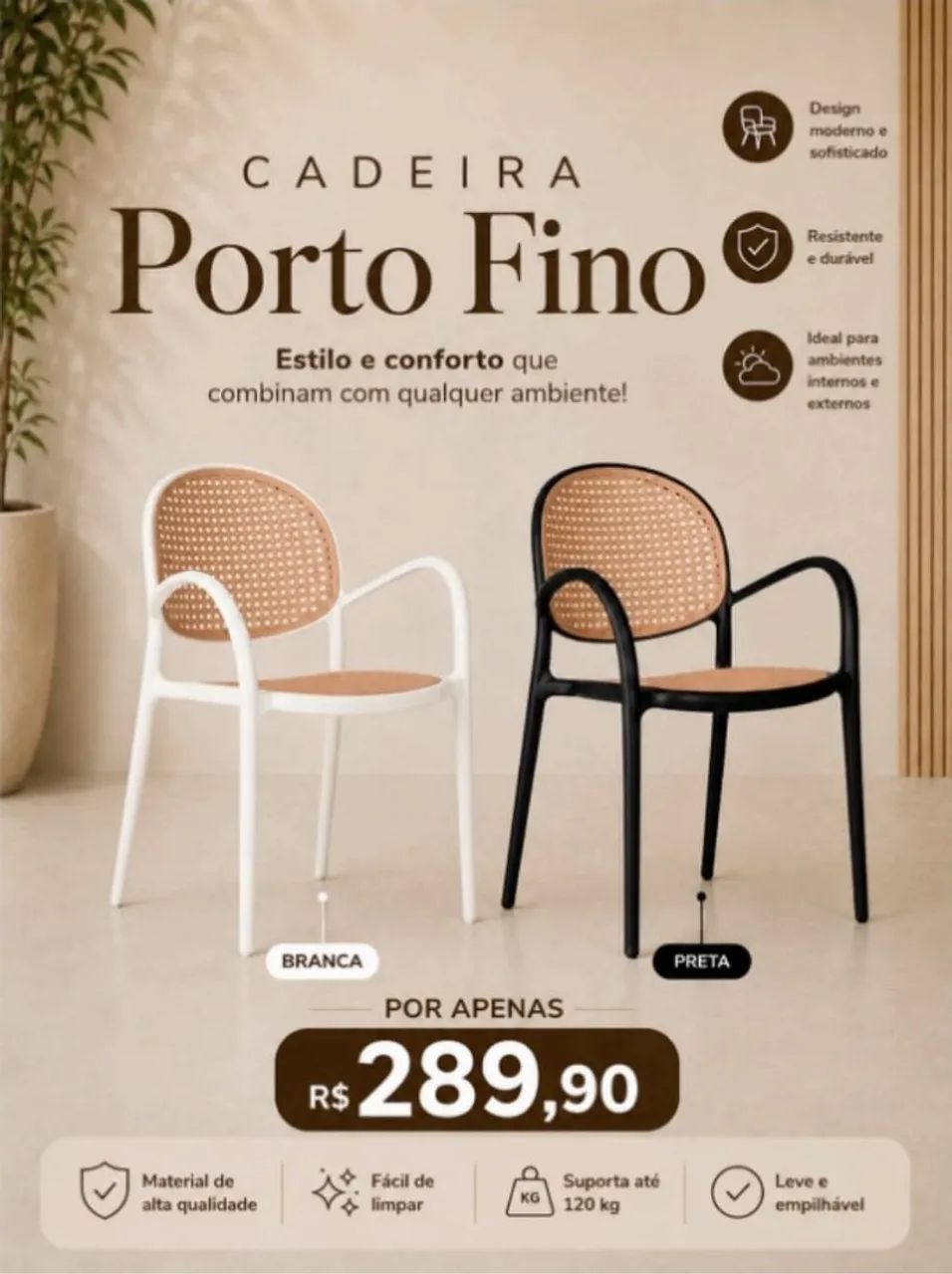 Cadeiras polipropileno a partir de 139,00 