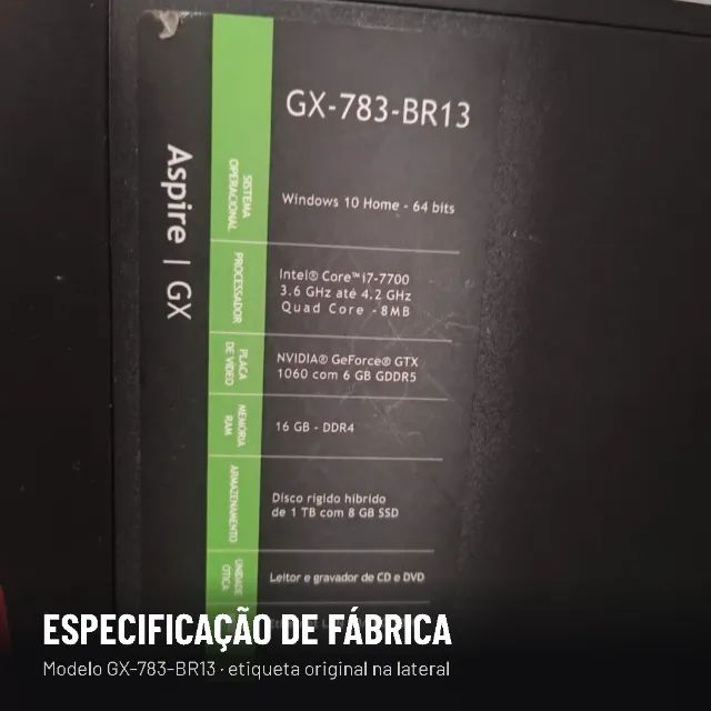 PC Acer Aspire GX-783-BR13 - Foto 3