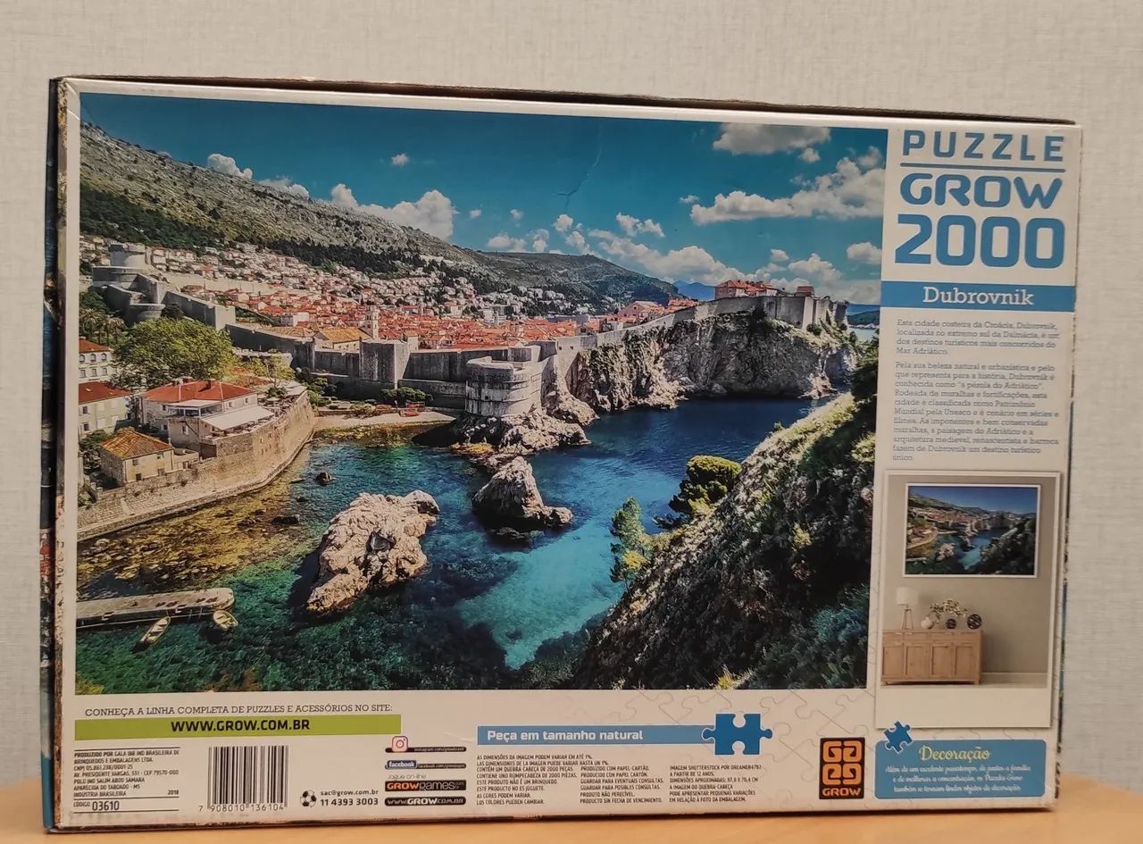 Quebra cabeça Puzzle Grow 2000pç - Dubrovnik - Foto 3